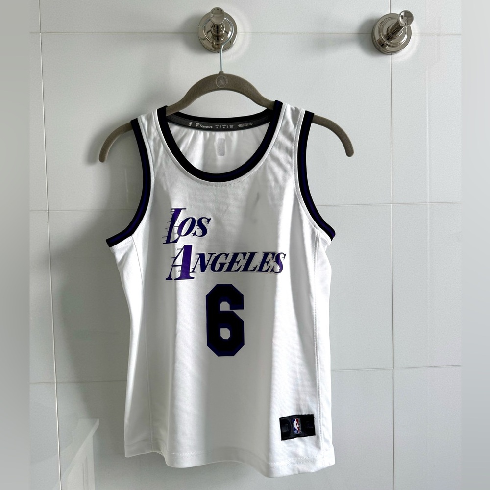 LeBron James Los Angeles Lakers City Edition Swingman jersey.